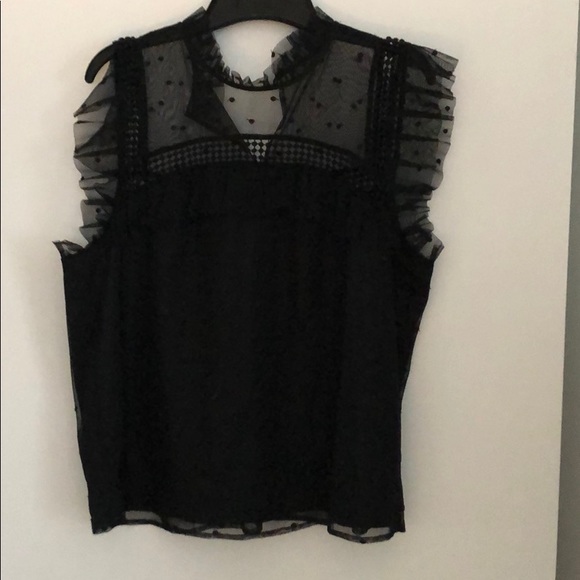 Never worn. Roslyn Victorian. Blk polkadot top - Picture 3 of 3